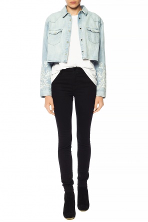 'flora' embroidered denim jacket, zdjęcie 2 'flora' embroidered denim jacket od AllSaints